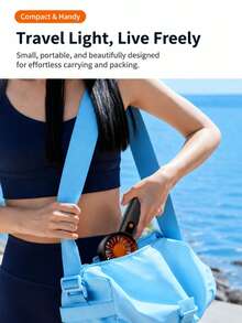 1PC Portable Handheld Fans, 40000R/S, Send Random Stickers,100 Speed Intelligent Digital Display, Suitable For Outdoor, Travel, Camping, Sports, Office, Study, Daily, Seaside, Household Use, Essential For Summer, Cooling Tool, Summer Gift - Handheld Fan - View 7
