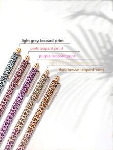 1pc Random Ten-Color Butterfly & Glitter Ballpoint Pen, Suitable For Office & School Back To School - Multicolor - View 5