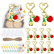 24pcs Metal Keychain Bag Charm, Teacher's Day Gift, Graduation Favor, Back To School Gift - Multicolor - View 5