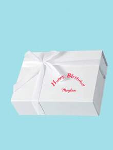 1pc Customizable Magnetic Gift Box, Personalize With Name And Text, 3 Color Options, Suitable For Holidays Parties, Printed Pattern, Bridesmaid Proposal, Personalized Keepsake Box - Multicolor - View 19