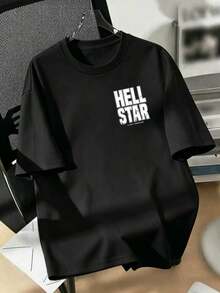 Men's Hellstars "Path To Paradise" Skull Graphic Oversized Cotton Short Sleeve T-Shirt - Black - View 2