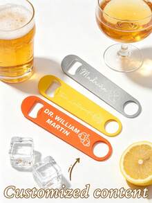 Ouvre-bouteille de bière en acier inoxydable personnalisé 1/8pcs, ouvre-bouteille de soda multifonctionnel, créatif et portable, convient pour les fêtes, la dégustation de vin, la consommation de bière et de soda. - couleur - Voir 1