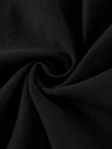 T-shirt unisexe Faith Days à motif oiseau double face, noir et blanc, col rond décontracté, haut à manches courtes style streetwear d'été. - Noir - Voir 7