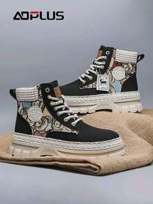 Private Jet Exclusive High-Cut Boots, Anti-Static PU Upper, Ultra-Quiet Rubber Sole, Luxury Travel Equipment - 黑色 - 查看 5