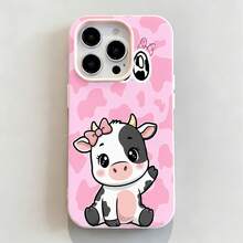 Tema de vaca negra, blanca y rosafunda de teléfono Fundas compatibles con ,Apple,VIVO,OPPO,,, y Honor.Fabricadas en silicona TPU,ofrecen protección contra golpes y caídas. - Rosa - Ver 5