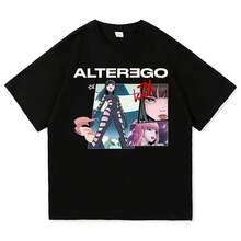 Fashionable Alter Ego Tour 2025 Plain T-Shirt For Men And Women, Harajuku Aesthetic T-Shirt, High-Quality Vintage Anime Cotton T-Shirts - 彩色 - 查看 1