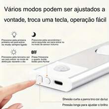 60CM LED Light Wireless Smart Sensor Wardrobe Bedroom Convenience USB Charging - 白色 - 查看 4