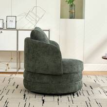 30" Living Room Rotating Decorative Chair(1PC), 360 ° Rotatable Bucket Shaped Sofa Chair, Chenille Armchair,Extra Super Soft Pillows As A Gift,Ergonomic Design,Suitable For Various Scenarios Such As Living Rooms, Bedrooms, Balconies, Etc - Xanh lá cây - Ghế xoay trang trí + Đệm - Vải nhung - Xem 9