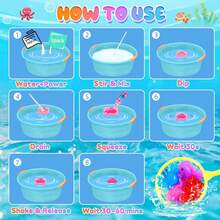 Magic Water Spirit Powder & Random Non-Repeating Color Gel Refill, Narcissus Watercolor Gel Set, Creative Craft Gift From Parents & Grandparents - Suitable For Party Favors & Bath Time - Multicolor - View 4