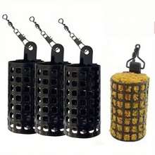 Avlcoaky 8pcs Fishing Feeder Set - 5pcs Anti-Tangle Feeders With Clips & 3pcs Metal Cage Bait Holders, Carp Fishing Tackle Accessories - Multicolor - View 8
