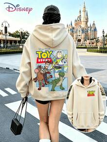 Disney  Toy Story Group Hoodie, Casual Oversized Pullover, Ideal For Disney Vacations, Daily Wear & Casual Gifting Occasions - 杏色 - 查看 1
