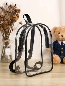 Transparent Mini Backpack, Suitable For Students, Commuting And Outdoor Activities, Adjustable, Unisex - Multicolor - View 8