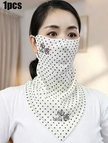 1件女款透氣防曬三角巾,薄款掛耳式頸巾,夏季度假禮物首選 - A - 查看 10