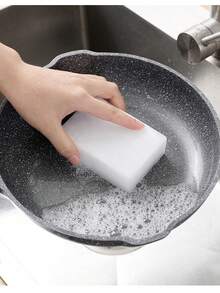 3/6/12pcs/Premium Thickened Dishwashing Sponges - Super Strong Cleaning Power, Pot Brush And Dish Brush Set, Kitchen Rags, Non-Scratch Surface, Super Absorbent - Durable And Long-Lasting, Double-Sided Scouring Pads, Suitable For Kitchen And Home Cleaning - Essential Cleaning Tool Set - White - View 6