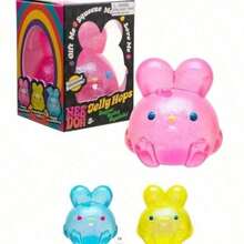 1pc Jelly Hops Glitter Bunny Squishy Toy, Soft Sensory Squeeze Fidget, Calming Glitter Rabbit Stress Relief For Adults, Cute Decompression Toy, Perfect Birthday Holiday Gift, Adult Focused Relaxing Ornament - Multicolor - View 5