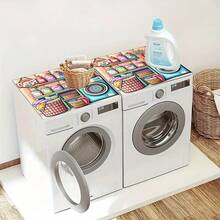 1 buah, Dekorasi Rumah, Alas Penutup Debu Mesin Cuci Bermotif Tema Laundry, Alas Karet Lembut, Aksesoris Ruang Cuci, Alas Pelindung Atas Mesin Cuci, Menyerap dan Cepat Kering, Alas Penutup Debu Kulkas, Alas Penyerap Meja Mesin Kopi, Alas Drainase Tanah Diatom, Penutup Debu Mesin Cuci dan Pengering Peralatan Dapur dan Ruang Cuci Modern, Dekorasi Rumah, Dekorasi Ruang Makan Dapur - MultiWarna - View 5