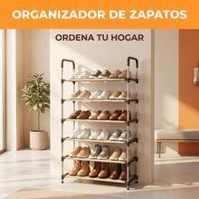 6-Tier Shoe Organizer Rack, Sturdy Metal Shelf For 18 Pairs - 查看 5