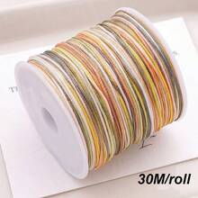 beadia 1 Rollo, 30 Metros, 0.8MM Cuerda de Jade con Teñido Degradado para Manualidades Cuerdas/Hilos Hechos a Mano Adecuados para Colgantes/Material para Cuerdas Tejidas a Mano, Multicolor Hecho a Mano - 30 m/rollo - Ver 31