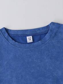 Teen Boys Street Style "Boys" Text Casual Short Sleeve T-Shirt, Summer Daily Essential, Suitable For School Activities - Blue - View 5