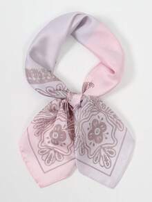 1pc Bandana Versatile Vintage Floral Square Scarf Multi-Purpose Accessory - Multicolor - View 3