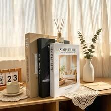 Desktop Decor Set 3 Decorative Books, Suitable For Home Living Room Study Decor | Premium Decorative Faux Books, Suitable For Office Desk Decor, Scene Atmosphere Decor Fake Books - 3pcs - View 3