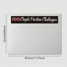 Valentine's Day Gift Scratch-Off Poster 100 Positions Challenge Date Scratch-Off Poster, Christmas Couple Gift With Envelope - Black Gold - View 4