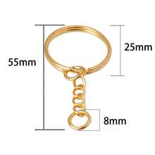 60/30PCS Metal Keychain Suitable For Cartoon Pendants - Gold - View 2