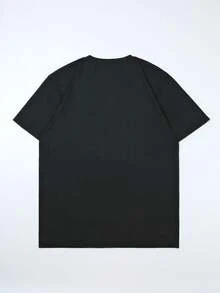 Women's Short-Sleeved T-Shirt For Couples, 100% Pure Cotton, Comfortable, Simple And Versatile As A Base Layer For Travel. Latest Model - 黑色 - 查看 4