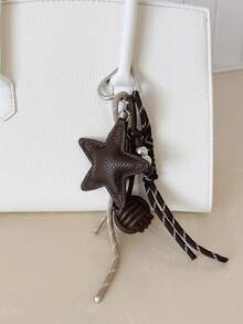 Women's Bag Charm Fashionable Personalized Coffee Star Knot - Coffee - View 6