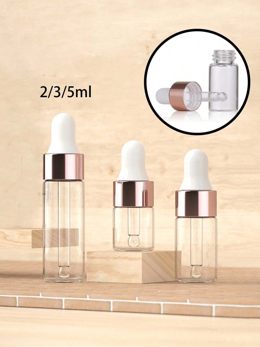 2/3/5ml 玻璃滴管瓶,透明空瓶,適合旅行裝化妝品,可重複填充空瓶,適用於香水、護膚品、彩妝、乳液等,滴管瓶,可重複填充化妝品玻璃瓶,包裝,旅行愛好者禮物,學校用品,假期露營度假配件,女性迷你香水,海灘旅行必需品,旅行配件,旅行必需品,夏季度假用品,返校用品 - 粉色 - 查看 1