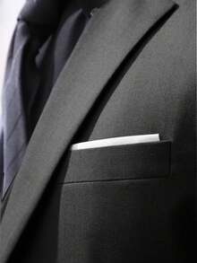Áo blazer nam phong cách công sở nhẹ nhàng, màu trơn, dáng ôm, một hàng khuy, phù hợp mặc đi làm văn phòng và hằng ngày - màu đen - Xem 3