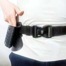 2pcs Set Outdoor Hunting Tactical Belt + Holster, Nylon Material, Lightweight And Wear-Resistant, Metal Buckle, Automatic Buckle, Compatible With PX4 Holster, BRS Beretta 92 Holster, Universal Holster - Black - View 7