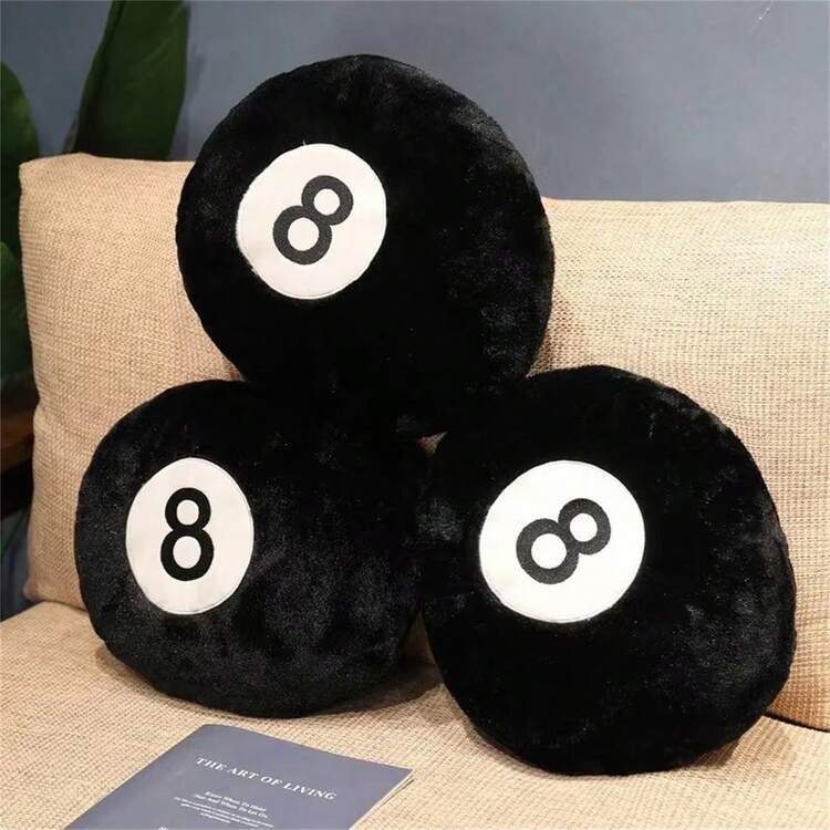 1pc Soft Design Pillow, Perfect For Table Tennis Enthusiasts, Creative Gift And Home Decor For Indoor Sports Lovers, Table Tennis Accessory, Decorative Pillow, Sofa Pillow, Pillow - Black - View 5