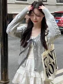 Women Cardigans - Grey - View 10