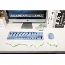 Gel Keyboard And Mouse Wrist Rest Set - Keyboard Wrist Pad And Mouse Support Pad For Office And Gaming, Ergonomic Comfortable Pain Relief For Computer Laptop, Multiple Colors Available - View 6