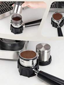 1pc Black Silicone Coffee Tamper Base, Compatible With Coffee Portafilter, Black Silicone Tamper Base Accessory For Coffee Machine, Coffee Accessory - Multicolor - View 7