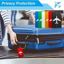 6/8pcs Aluminum Alloy Luggage Tags Set High Quality Design With Secure Steel Loop Sturdy & Stylish Perfect For Easy Identification Needs - Random Color - View 9