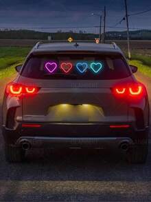 GLANBERT 汽車 LED 氛圍燈，可充電太陽能心形 LED 燈，6 種照明模式，浪漫汽車與戶外裝飾，適合情侶、女性、男性的理想禮物（搖晃即可在黑暗中亮起） - 太陽能+usb供電 - 查看 10
