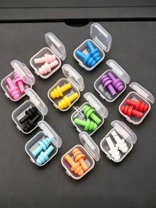 40/20pcs Creative Spiral Colored Soundproof Earplugs, Suitable For Bedroom, Travel, Office, School, Swimming And Other Occasions, Perfect For Back To School Season - Multicolor - View 1