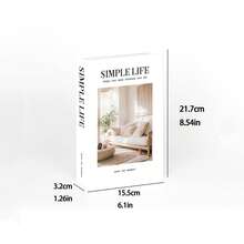 Desktop Decor Set 3 Decorative Books, Suitable For Home Living Room Study Decor | Premium Decorative Faux Books, Suitable For Office Desk Decor, Scene Atmosphere Decor Fake Books - 3pcs - View 10