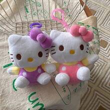 Hasbro 1pc Sanrio Hello Kitty Plush Doll 10cm, 3 Colors Available, KT Cat Pendant, Bag Decoration, Collectible Accessory, Backpack Charm, Holiday Gift - Multicolor - View 9