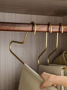 Aluminum Alloy L-Shaped Non-Slip Pants Rack For Home, Shopping Mall, Dormitory And Family - Gold - View 3