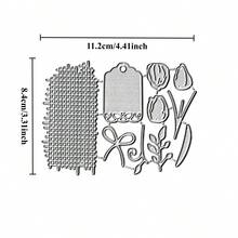 1pc Innovative Metal Cutting Die With Mesh And Floral Pattern, Perfect For Scrapbooking, Handicrafts, Embossing Templates, Handmade Cards And Gift Card Making Tools - Grid (11.2*8.4cm) - View 8