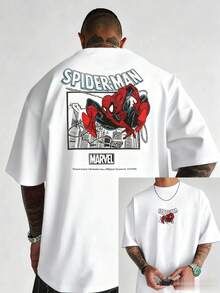 Disney Spider-Man Graphic T-Shirt For Men And Women Oversized Y2k Style Short Sleeves Superhero Print Streetwear Casual Top - 2 - 查看 8