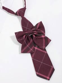 2pcs/Set Fashion Casual JK Bow Tie & Tie Set, Suitable For School Style, Cosplay - Multicolor - View 5