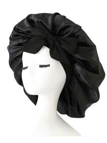 1pc Luxury Satin Sleep Bonnet With Adjustable Bow, Lightweight Hair Protection Cap, Suitable For Curly/Braided/Natural Hair, Multiple Colors Available, Essential For Nighttime Hair Care, Soft And Comfortable, Perfect For Beauty And Travel - View 14