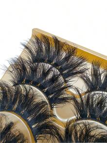 20mm Fluffy False Eyelashes 5 Pairs - Long-Lasting Voluminous Dramatic Eyelash Extensions, Instantly Amplify Eyes, Create Charming Deep Eye Makeup Effect - View 6