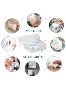 3/6/12pcs/Premium Thickened Dishwashing Sponges - Super Strong Cleaning Power, Pot Brush And Dish Brush Set, Kitchen Rags, Non-Scratch Surface, Super Absorbent - Durable And Long-Lasting, Double-Sided Scouring Pads, Suitable For Kitchen And Home Cleaning - Essential Cleaning Tool Set - White - View 5