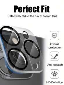 MSRI 6pcs Multi-Pack - High-Definition Lens Protector Covers For Phones, Designed To Prevent Scratches And Impacts. Like Zippers, Keychains, And Edge Cushioning Design To Reduce The Probability Of Lens Directly Touching The Ground When The Phone Drops. Suitable For Use In Environments With Dust Or Hard Object Contact Risks, Such As Construction Sites, Workshops, Kitchen Countertops, Etc. Compatible With IPhone Ultra/18 Pro Max/18 Pro/18/16 Pro/16 Pro Max/17 Pro Max/17 Pro/17/17 Air All Series - Clear - View 3
