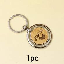 客製化照片雙面鑰匙圈，個性化文字鑰匙圈包飾品，照片鑰匙圈，極簡浪漫風日常攜帶配件 - 風格B - 查看 11